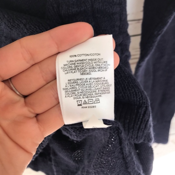 LAST ONE • Express Dark Blue Ruched Knit Sweater - Picture 7 of 7